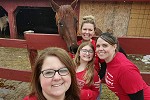 Renee, Clara, Jayna, Ashley Volunteering at Amazing Grace Equine Sanctuary