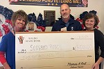 Sponsorship funds donated by Waldo State Bank to Songbird Pond's Veteran's Wall